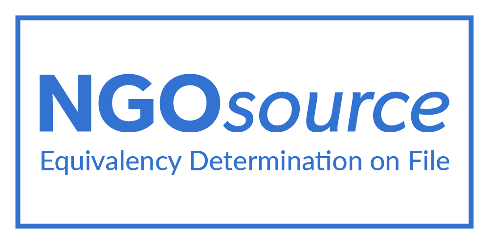 NGOsource Equivalent Determination on File